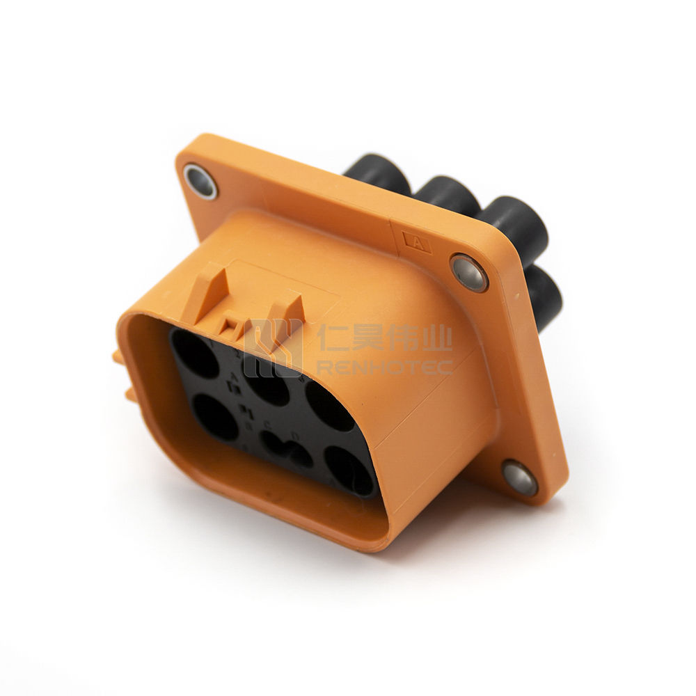 5 POS High Power Electric vehicle connector Socket 40A 6mm2 Shielded ...