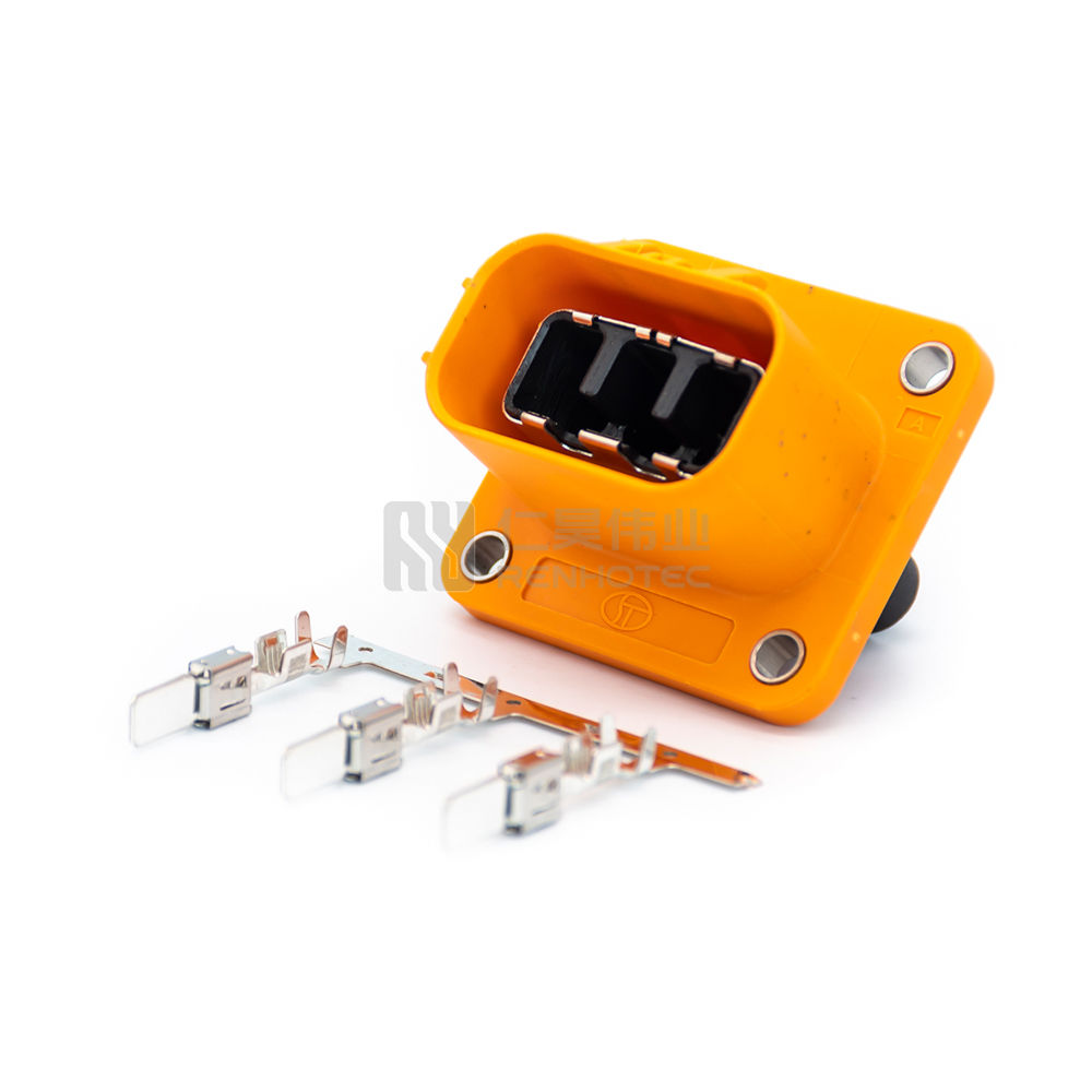 3 POS High Power Electric vehicle connector Socket 40A 6mm2 Shielded ...