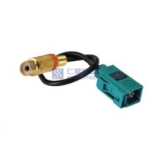 Fakra Z Code Female to RCA Jack RF Cable Assemblies with 50Ohm RG174 Cable