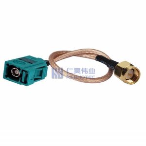 SMA Male to Fakra Jack Waterblue RF Cable Assembly with 50 Ohm RG316 Coax