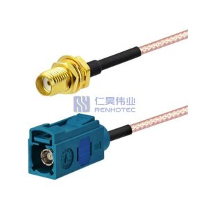 SMA Female to Fakra Jack Waterblue RF Cable Assembly with 50 Ohm RG316 Coax