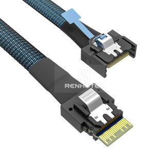 MCIO x4 cable with a SlimSAS SFF-8654 4i end