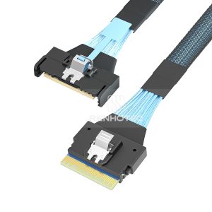 MCIO x8 cable with a SlimSAS SFF-8654 8i end