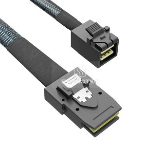 Mini-SAS HD SFF-8643 cable with a Mini-SAS SFF-8087 end