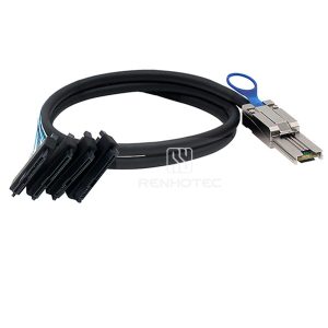Mini-SAS SFF-8088 cable with 4 SAS SFF-8482 branches