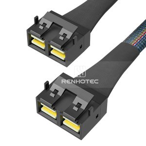 Mini-SAS HD SFF-8643 8i cable with a Mini-SAS HD SFF-8643 8i end