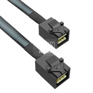 Mini-SAS HD SFF-8643 cable with a Mini-SAS HD SFF-8643 end