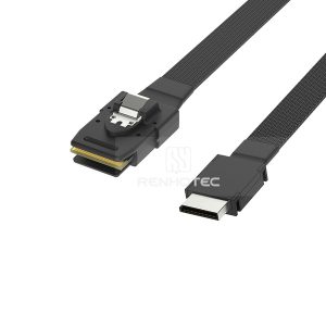 OCuLink SFF-8611 4i cable with a Mini-SAS SFF-8087 end
