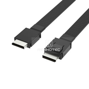 OCuLink SFF-8611 4i cable with a OCuLink SFF-8611 4i end, straight to straight connector configuration