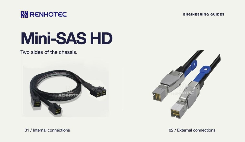 Mini-SAS HD — Internal & external connections