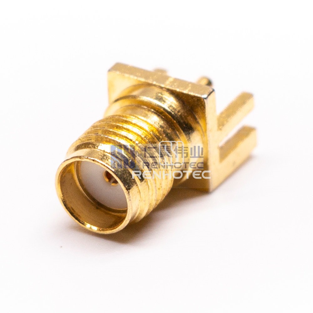 Renhotec SMA jack with external mating threads and a center socket visible in the white insulator