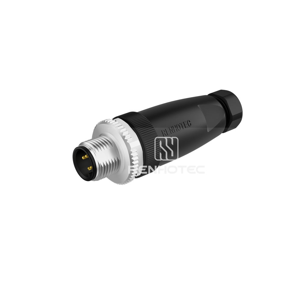 Renhotec M12 four-pin A-coded male field-assembly connector