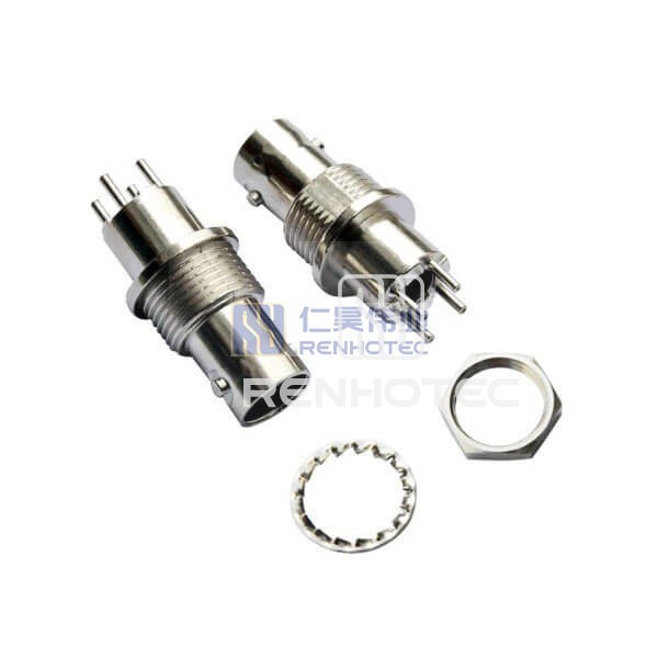 Coaxial Connector BNC Straight Jack Female Pin Panel Mount Bulkhead - RHT-610-0026